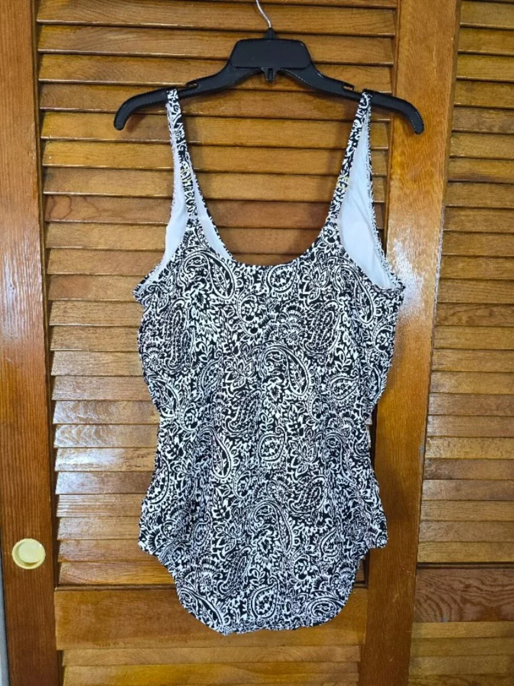 Paisley One Piece Swimsuit XXL Tummy Control NWT Lands' End